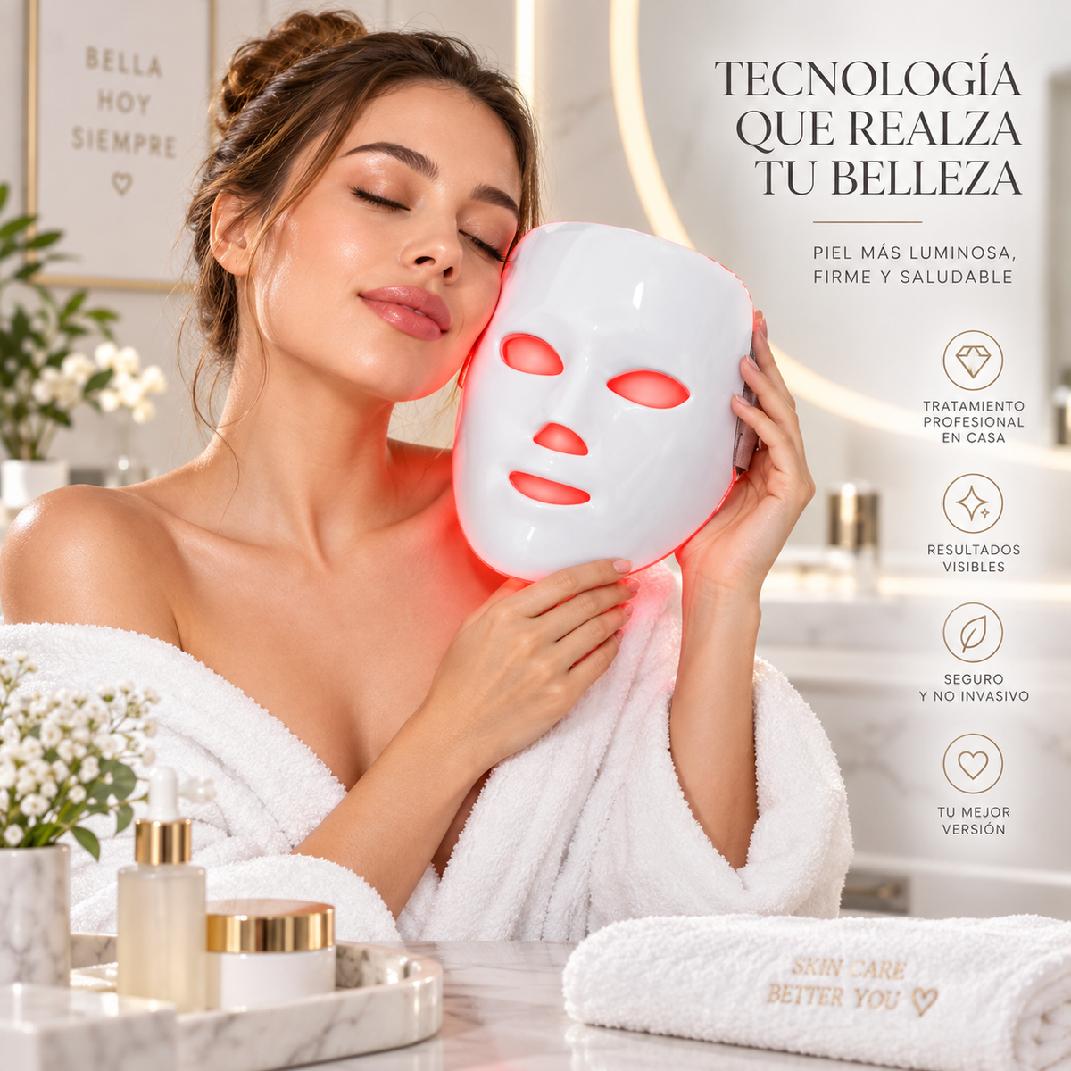 Mascara Facial LED 7 Colores PRO