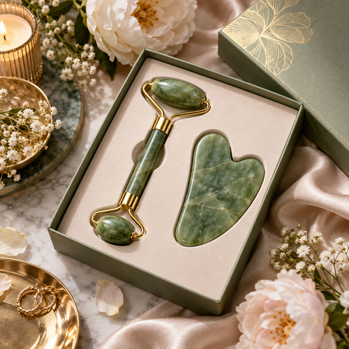 Kit Masajeador Facial Jade