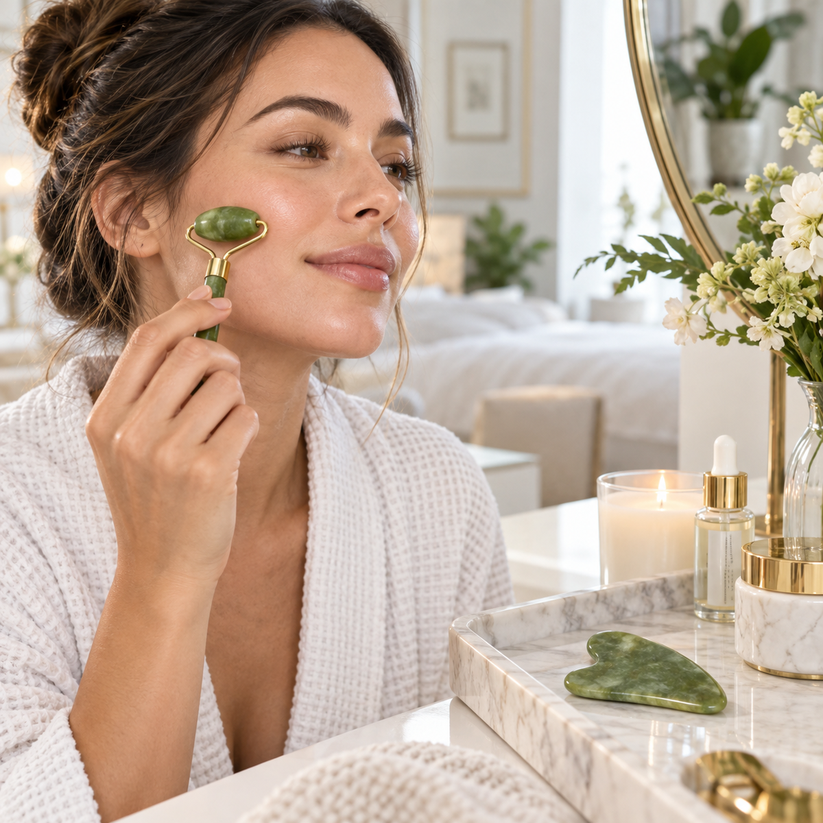 Kit Masajeador Facial Jade